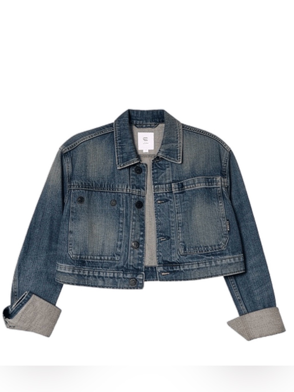 G-Star Raw Cropped Light Blue Denim Jacket